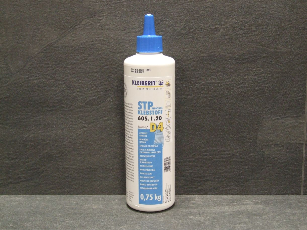 KLEIBERIT 605.1.20 1K-STP-Klebstoff beige

isocyanat- u. lösemittelfrei, Flasche 0,75 kg

