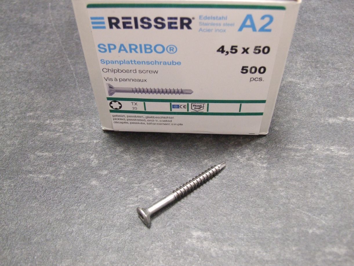 SPARIBO Bohrschraube 4,5x50 mm, 

Edelstahl A2 blank, 40583/6

