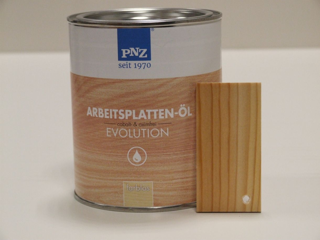 PNZ Arbeitsplattenöl evolution 

farblos, 0,75 l; 41558

Abverkauf / Sonderpreis

