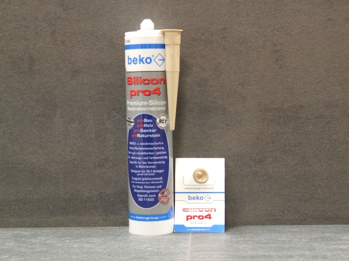 Silicon pro4 Premium neutralvernetzende 

Dichtmasse, Farbe bahamabeige/Eiche hell

310 ml, 224 07

