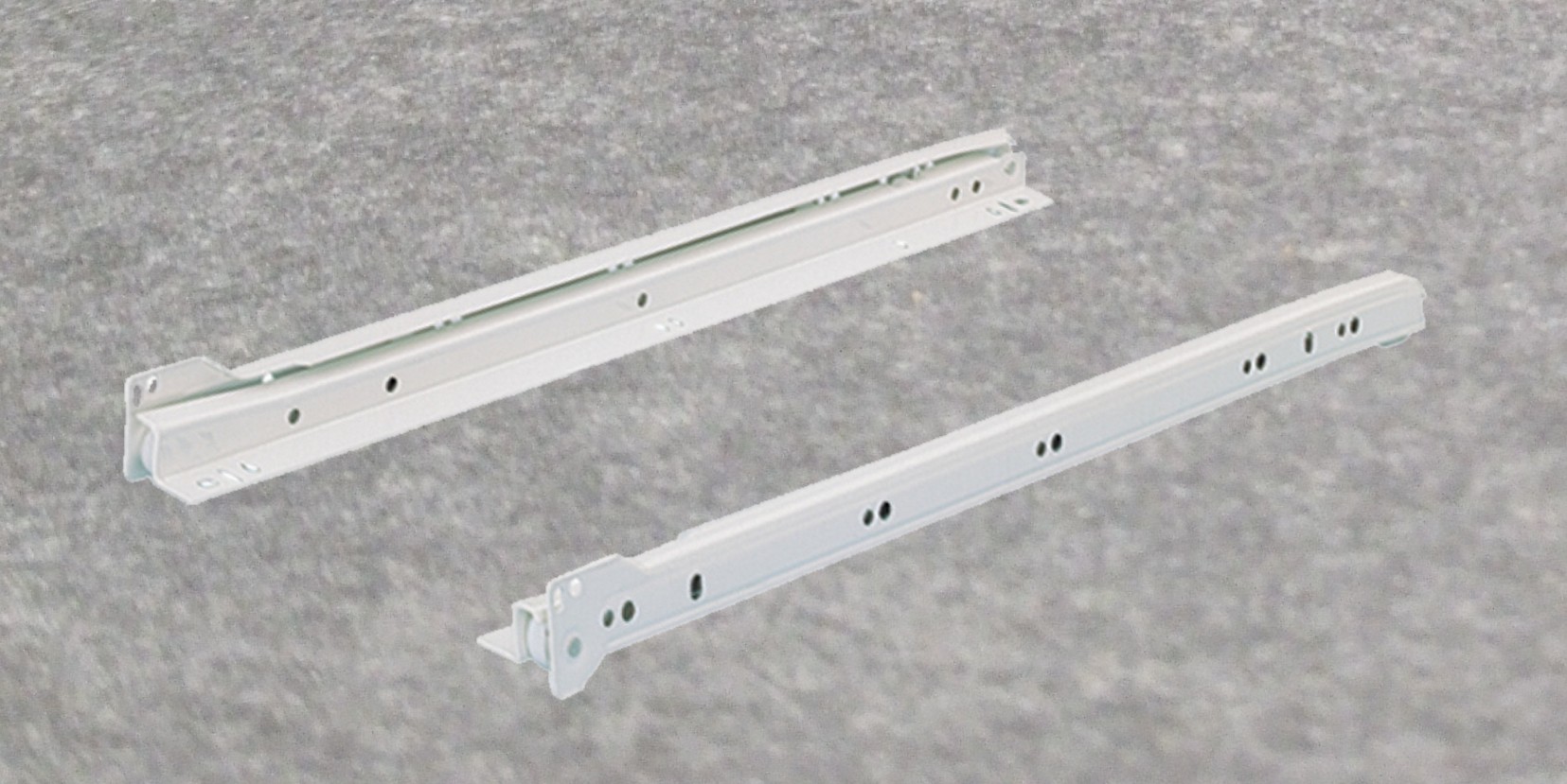 Hettich Rollschubführung/Teilauszug FR 402, 450 mm, Stop Control, Stahl weiß, 1058347

