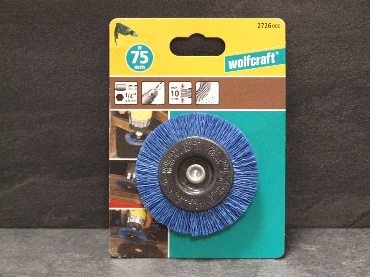 wolfcraft Scheibenbürste Nylon 

35x110x150 mm, 2726000

