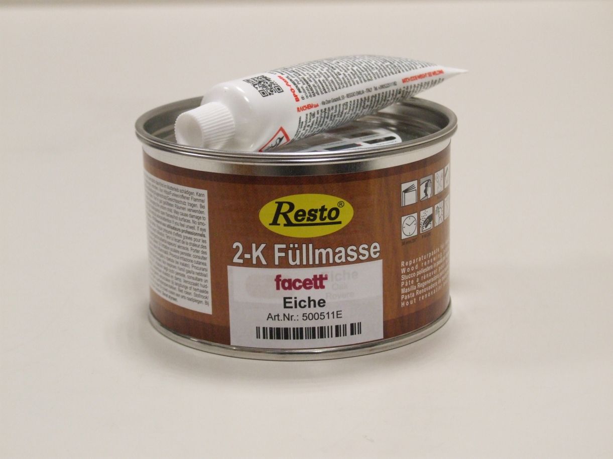 2-K Füllmasse Resto, Eiche, 

500 gr., mit Härter, 500511

