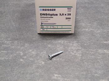 DNS plus Spanplattenschraube, 3,5x25 mm, 

VG, Torx 20, blau passiviert,

200 St./Kleinpaket, 524674 

