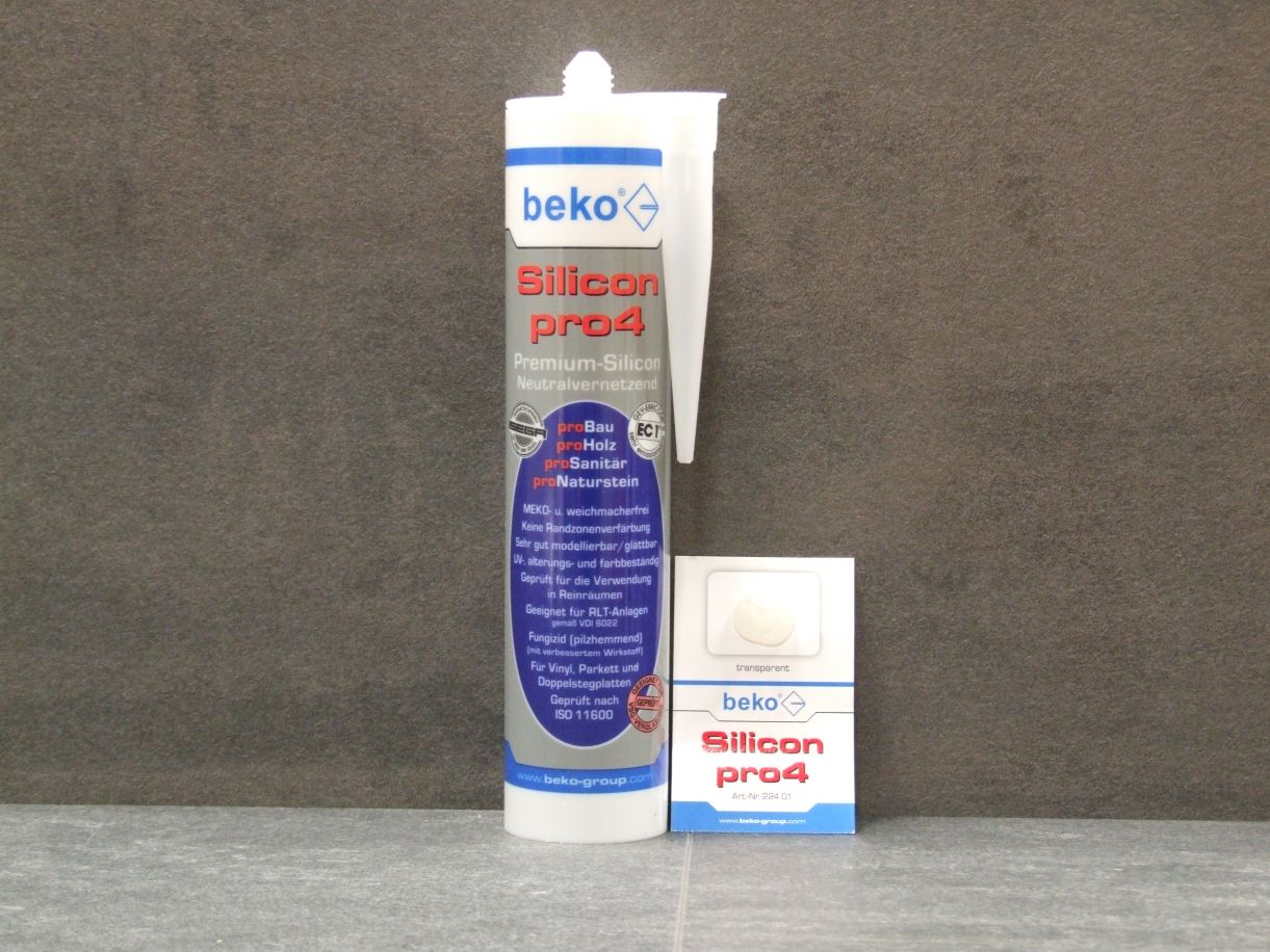 Silicon pro4 Premium neutralvernetzende 

Dichtmasse, Farbe transparent, 310ml, 224 01


