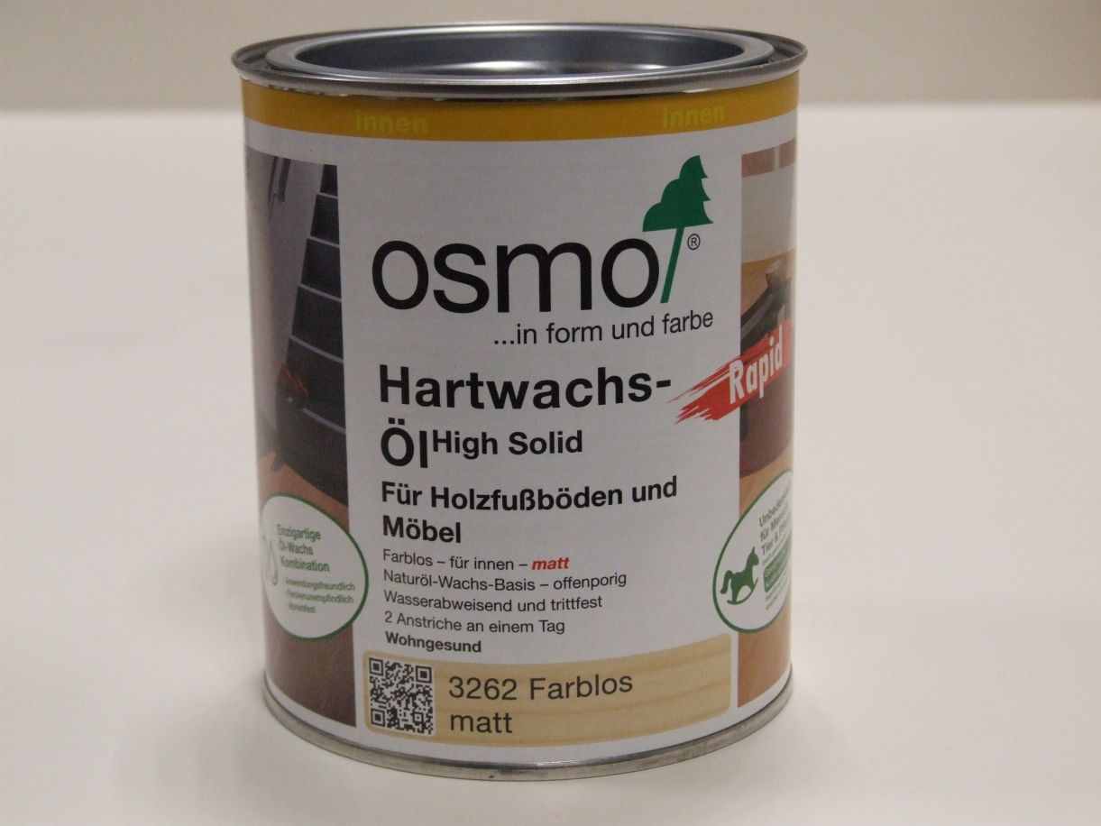 OSMO Hartwachs-Öl Rapid farblos 

matt 3262; 0,75 l; 10300101

