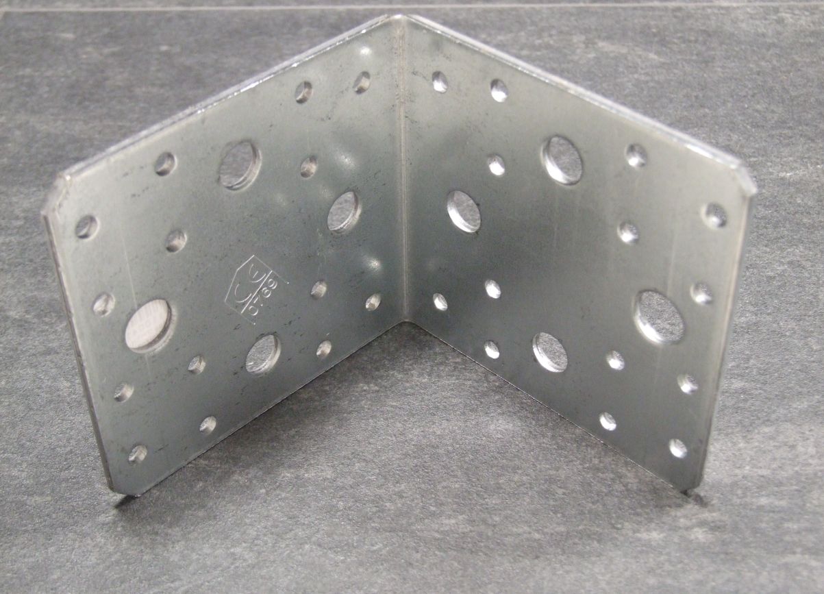 Winkel 100x100x90x3,0 mm verzinkt, 9004S

