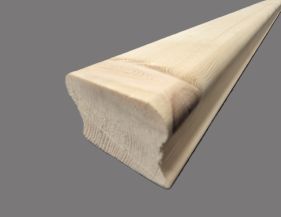Handlauf schmal Fichte 45x60 mm 

ohne Nut


