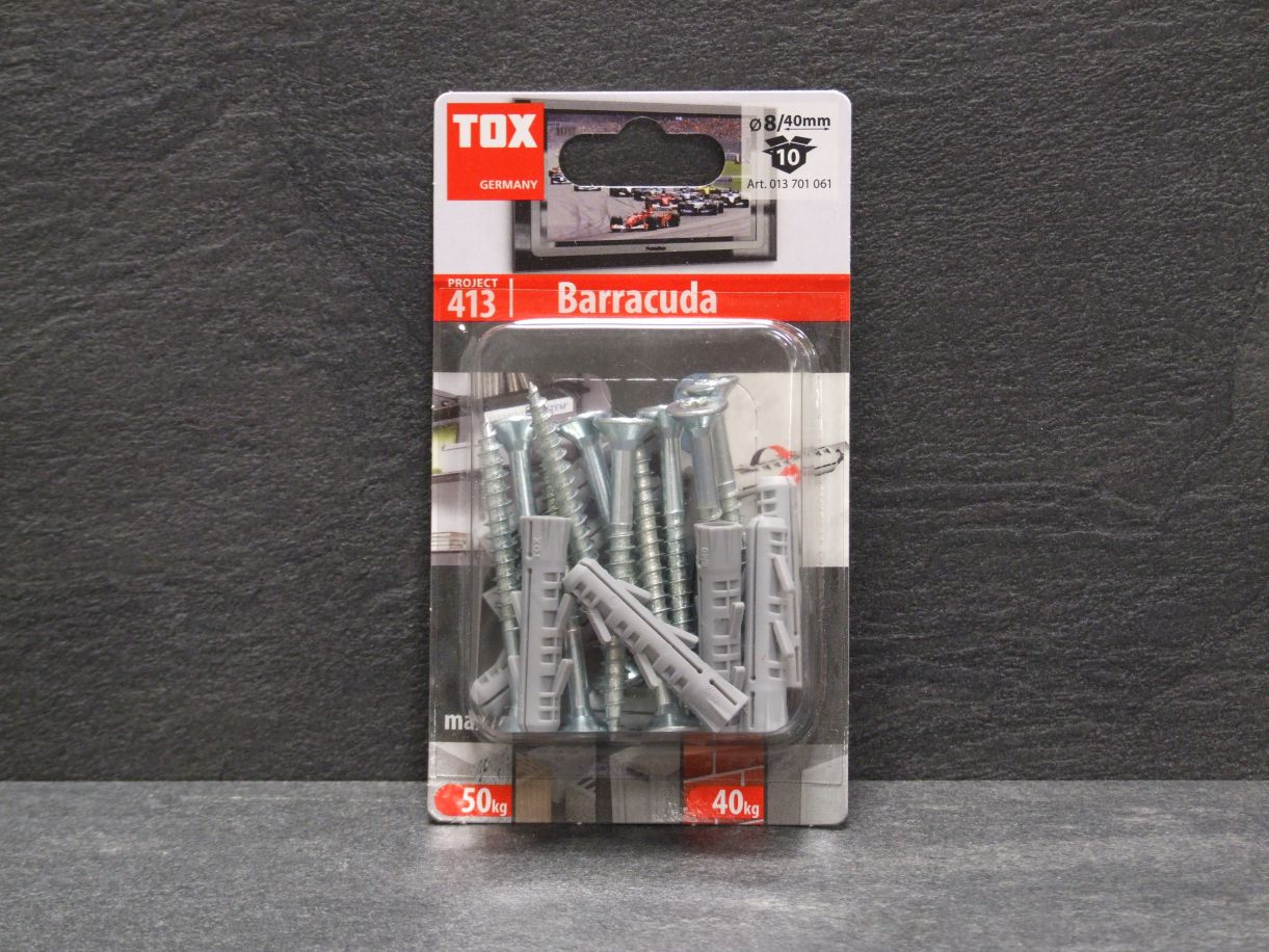 TOX Dübel+Schraube Barracuda, 8/40S, 

VE=10 St. 013701061


