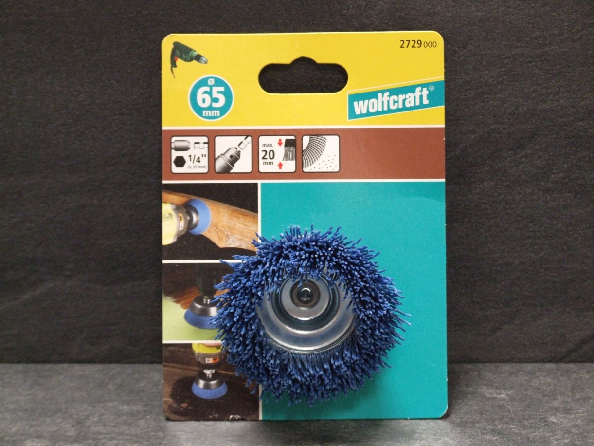 wolfcraft Nylon-Topfbürste 65 mm Ø, soft, 

2729000

