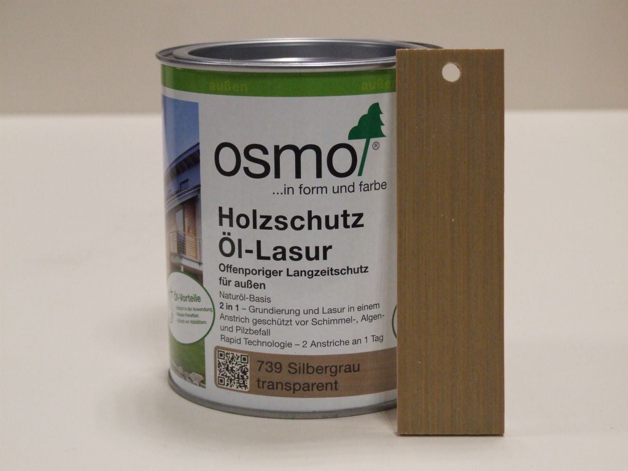OSMO Holzschutzöllasur silbergrau 739, 

0,75 l; 12200095

