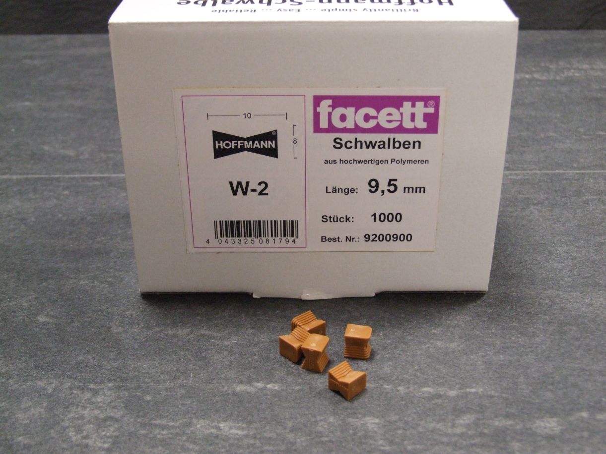 Hoffmann-Schwalben W-2, 9,5 mm, 

920 0900  (1000 Stk./VE)

