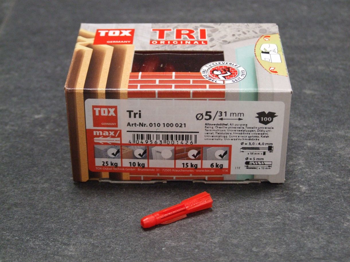 TOX Allzweckdübel TRI 5/31 mm, 

100 St,; 010100021

