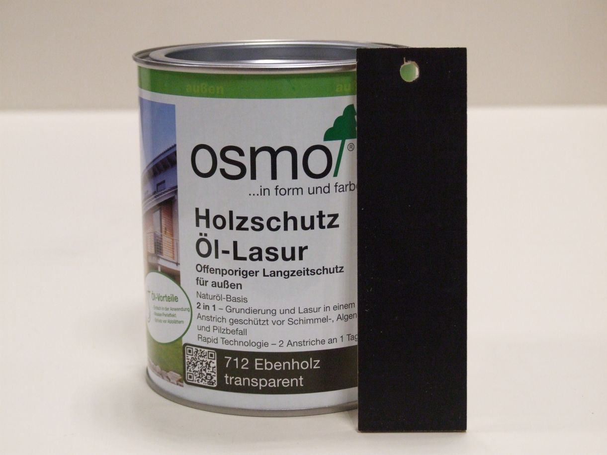 OSMO Holzschutz-ÖL-Lasur Ebenholz 712, 

0,75 l; 12100017

