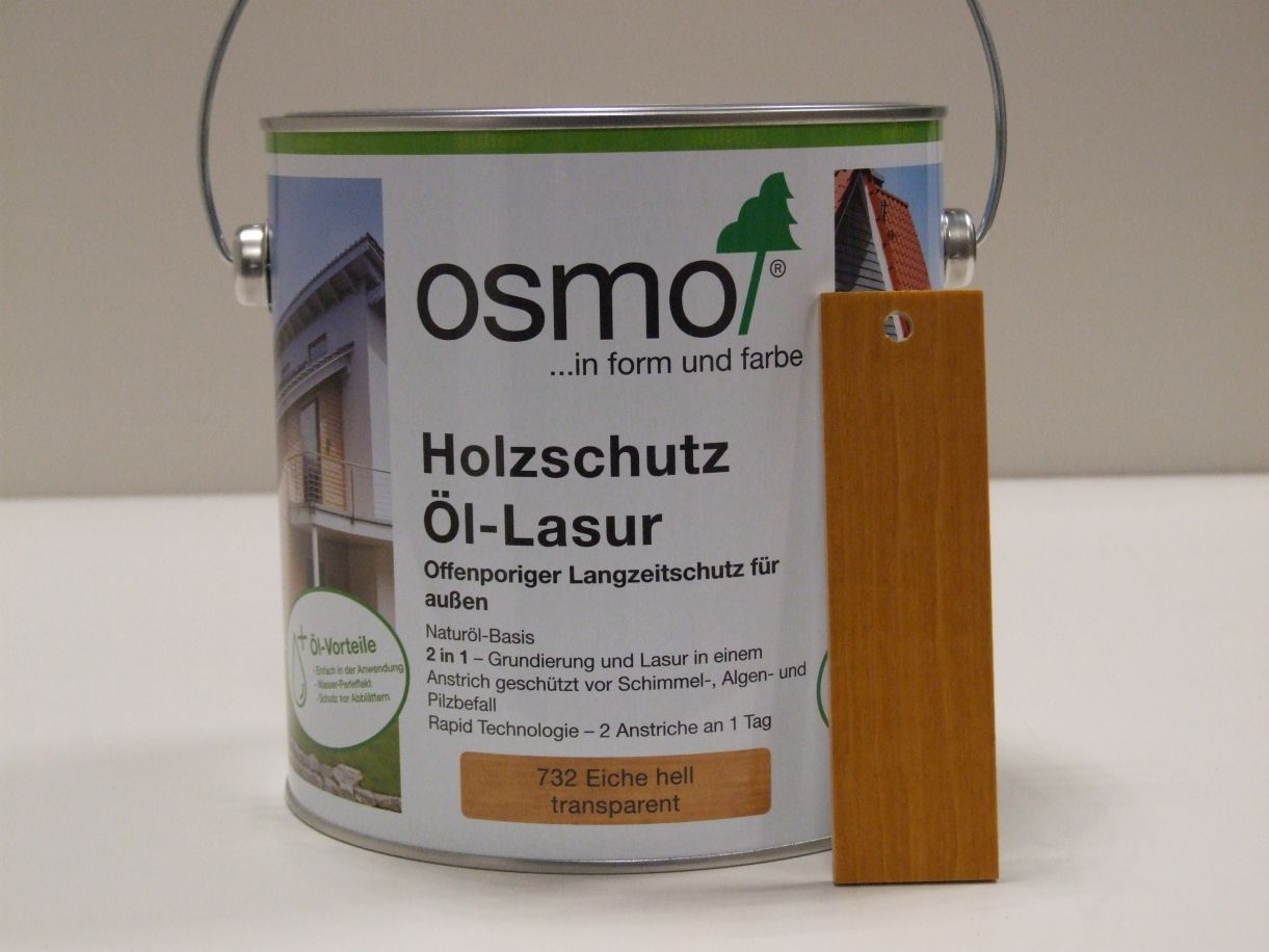OSMO Holzschutzöllasur Eiche hell 732, 

2,5 l; 12100266

