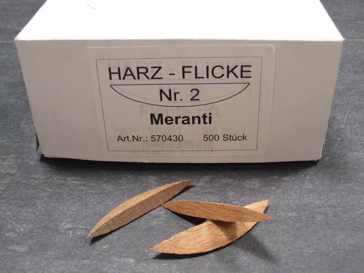 500 St. Harzgallenflicke Gr. 2, Meranti; 570430V

