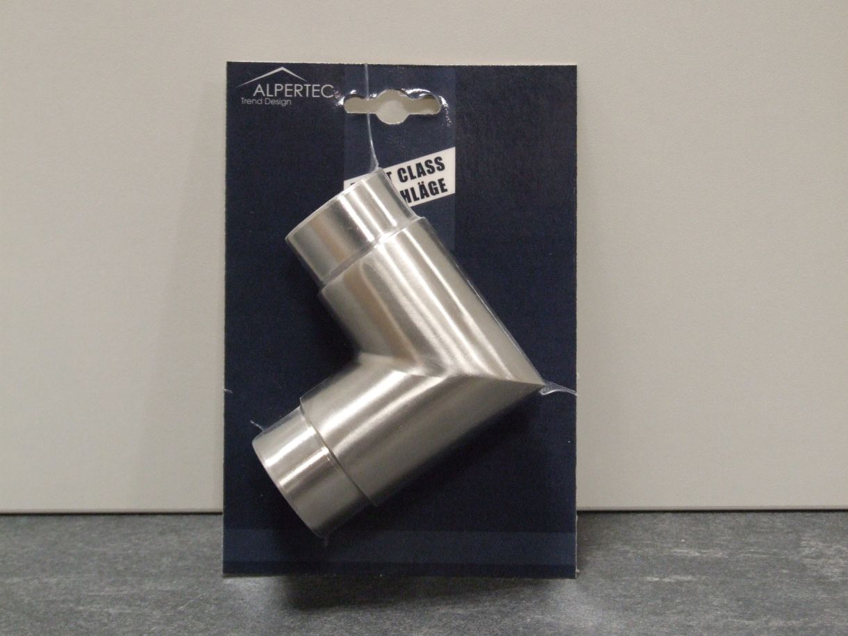 Steckwinkel 90° für Rohr 42,4x2 mm, 

Edelstahl K240/320 matt, 50012440K1

