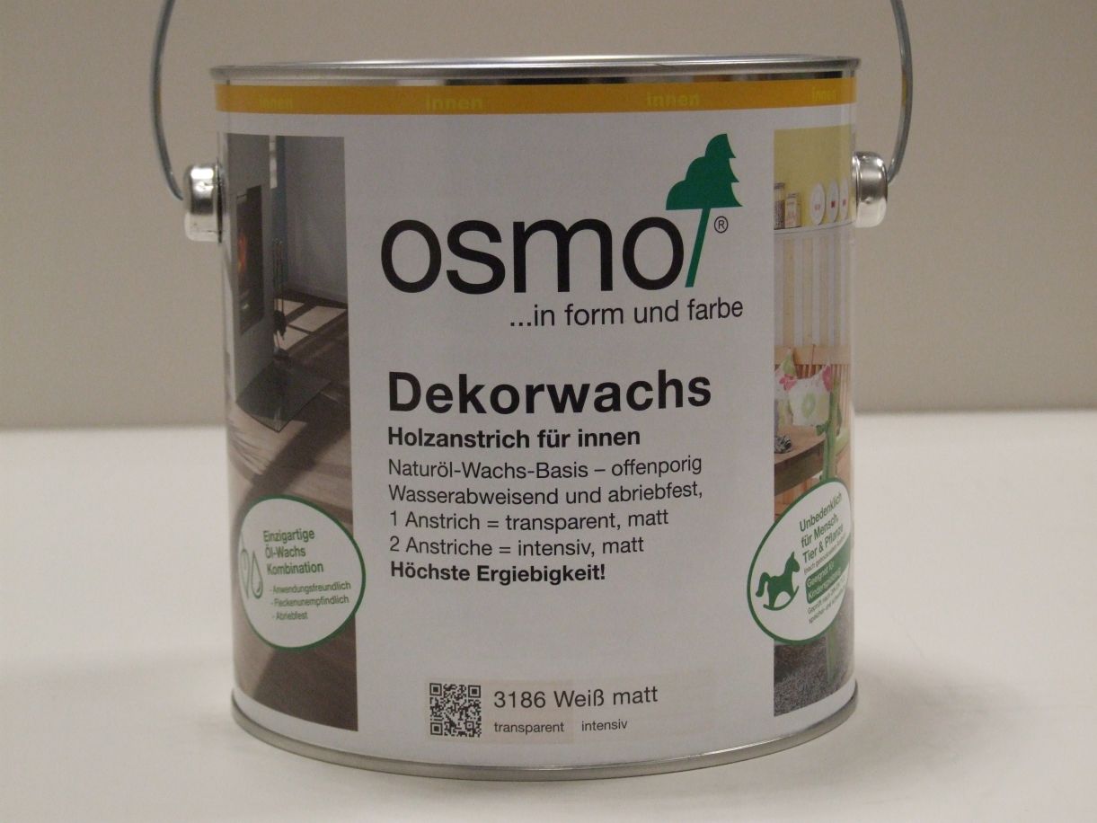 OSMO Dekorwachs intensiv 3186  weiß matt,

2,5 l; 10100424

