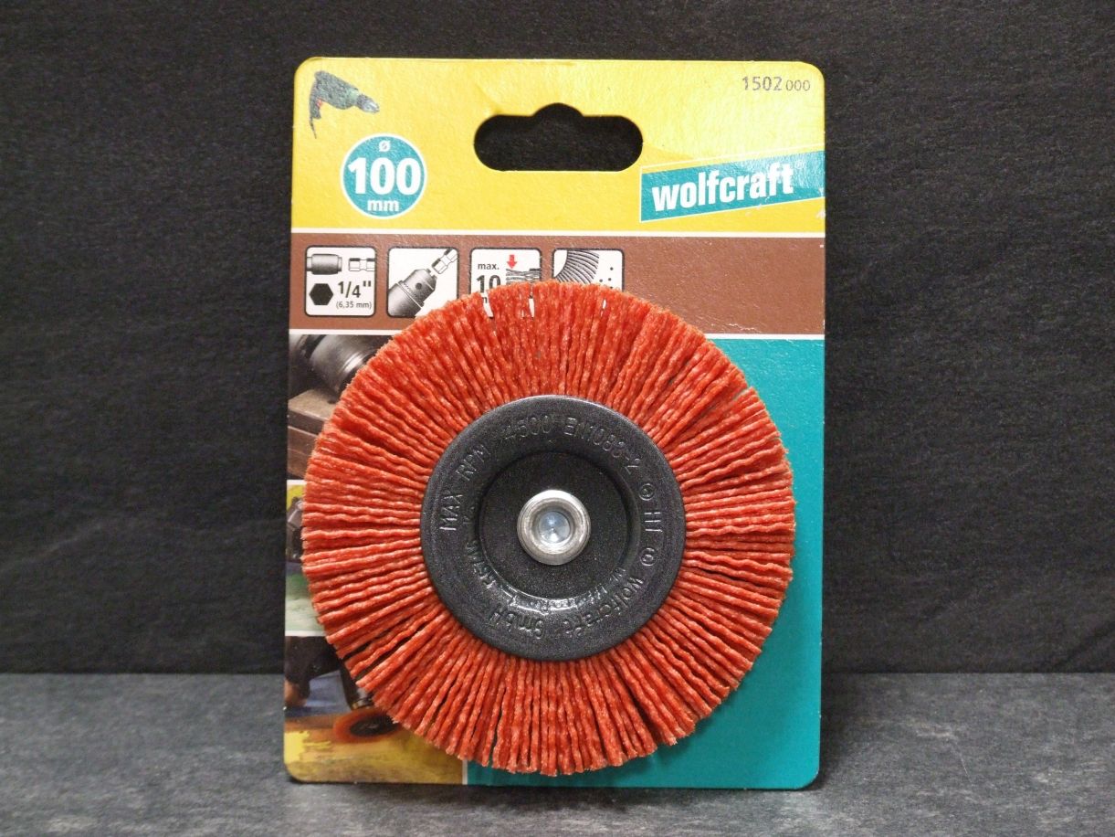 wolfcraft Scheibenbürste Nylon 

35x110x150 mm, aggressiv,1502000

