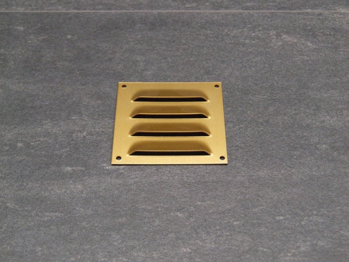 Lüftungsrosette Aluminium goldfarbig 

70x70 mm,364510

