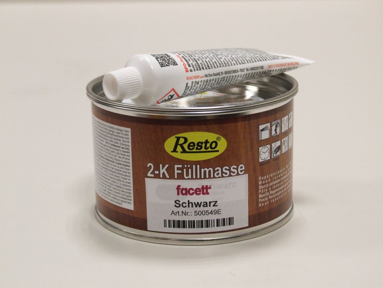 2-K Füllmasse Resto, schwarz, 

500 gr, mit Härter, 500549

