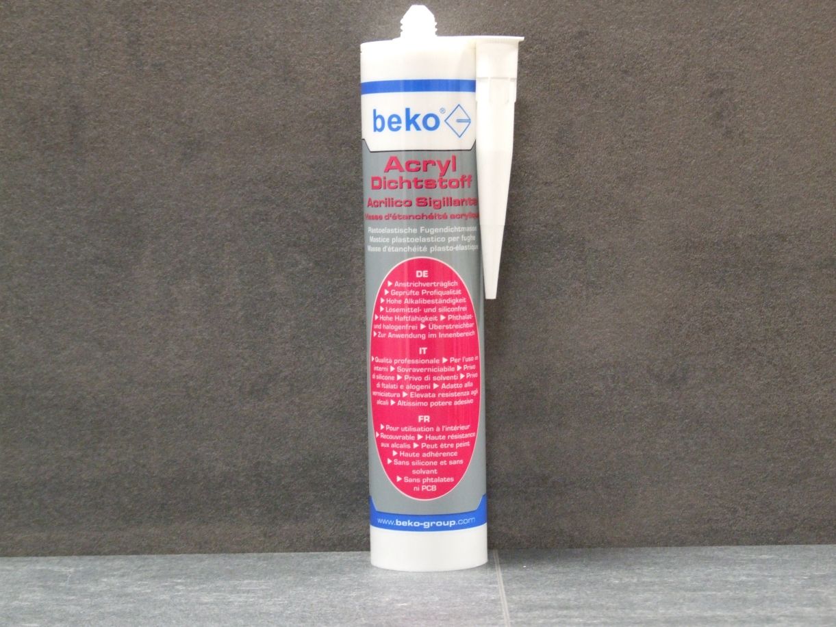 BEKO Acryl plastoelastische Fugendichtmasse,

weiß, 310 ml, 230 300

