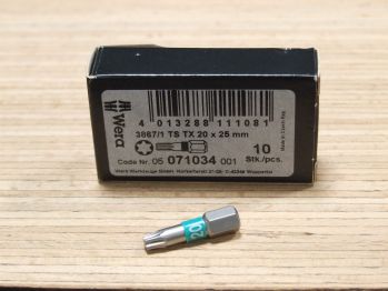 Torx Bits 3867/1 TS Edelstahl, 

TX 20x25 mm, 071034

