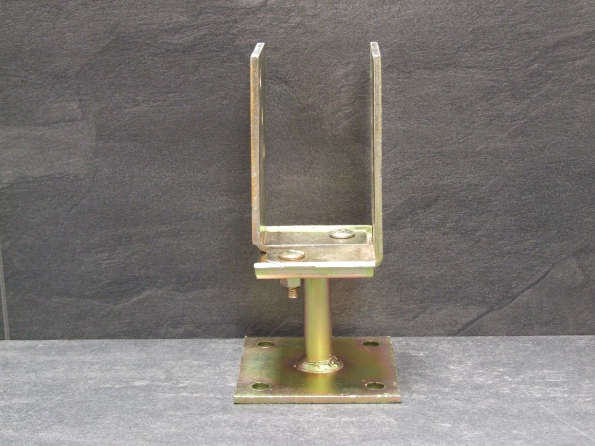 U-Pfostenträger breitenverstellbar 

71 bis 131 mm, gelbverzinkt, 214500

