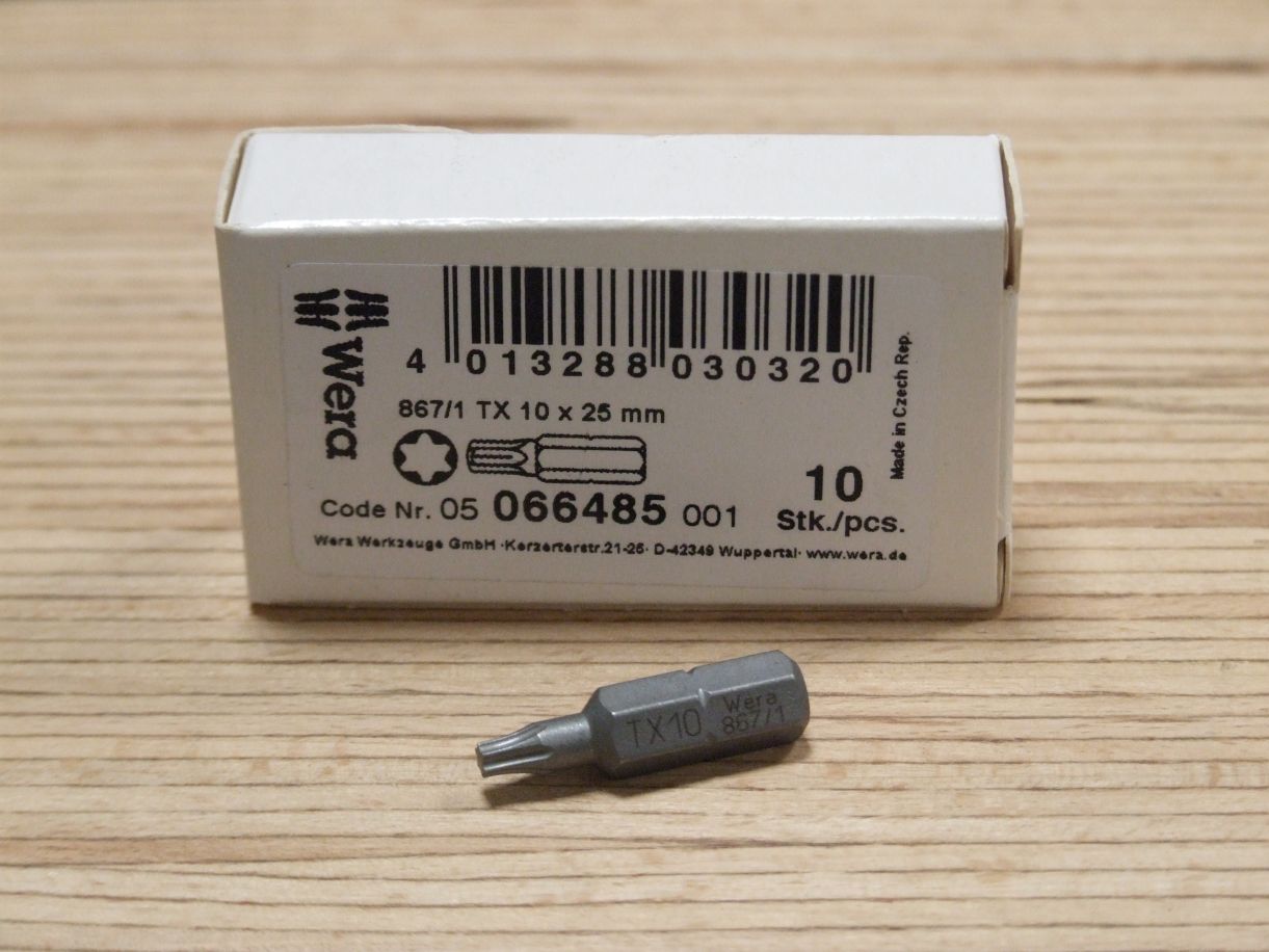 Torx Bits 867/1 Zähhart, TX10x25 mm, 066485

