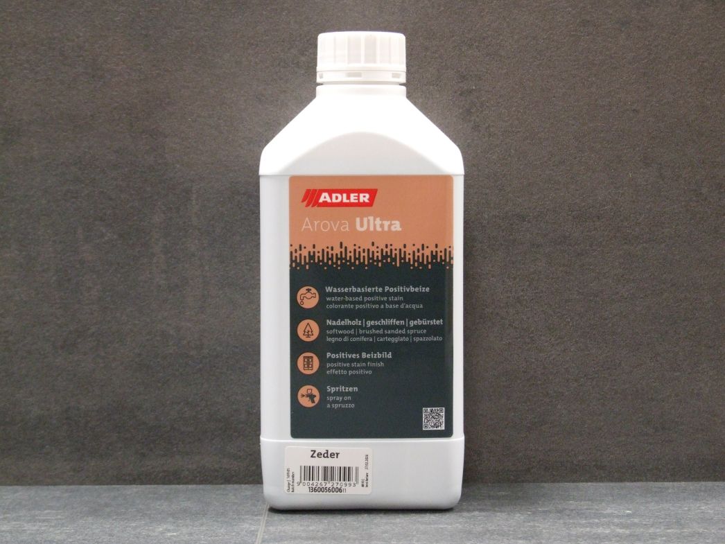 Adler Arova Ultra Positivbeize, Farbton: Zeder,   

1 l-Gebinde 136005600611

