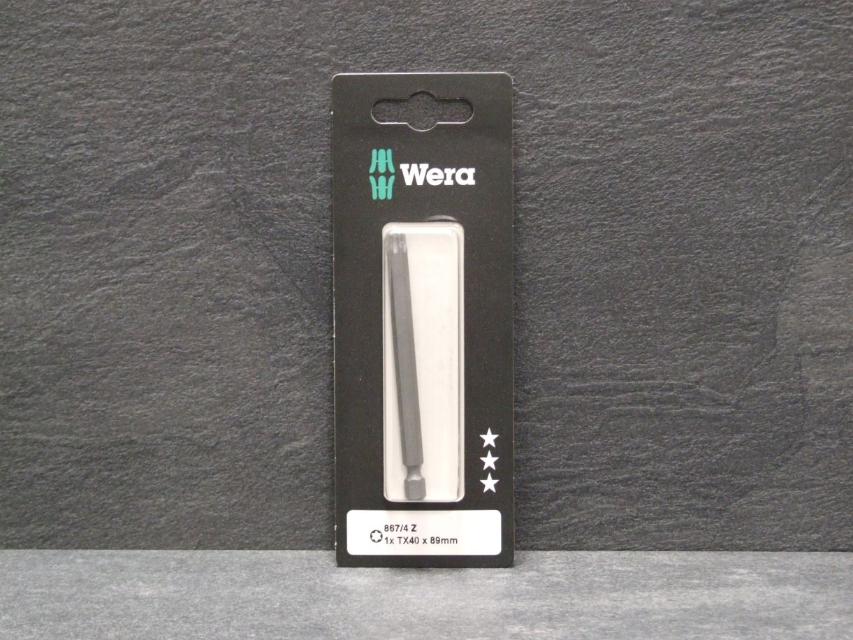 WERA Bit 867/4 Z, Torx 40; L=89 mm, 

SB-verpackt 1 St., 073531

