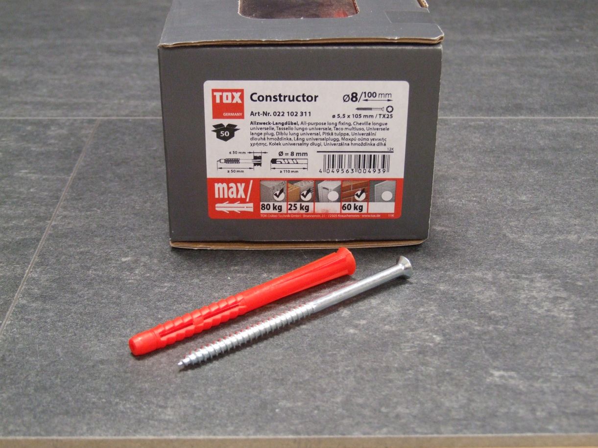 Allzweck-Rahmendübel Constructor 

8x100 mm, 50 St./VE, 022102311

