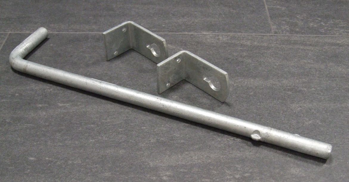Bodenschieber 600x16 mm, mit zwei Führungswinkeln, feuerverzinkt, 211066

