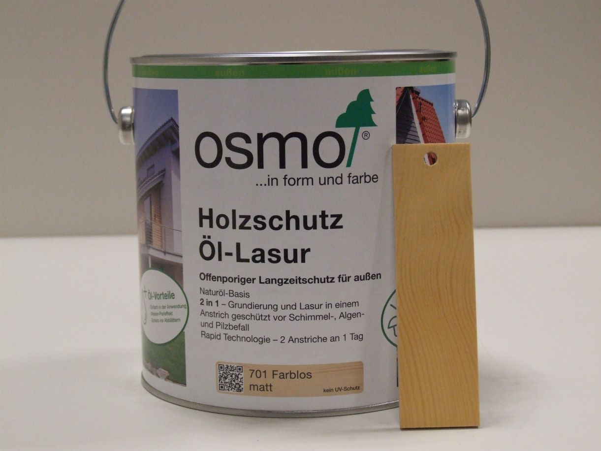 OSMO Holzschutzöllasur farblos 701, 

2,5 l; 12100085

