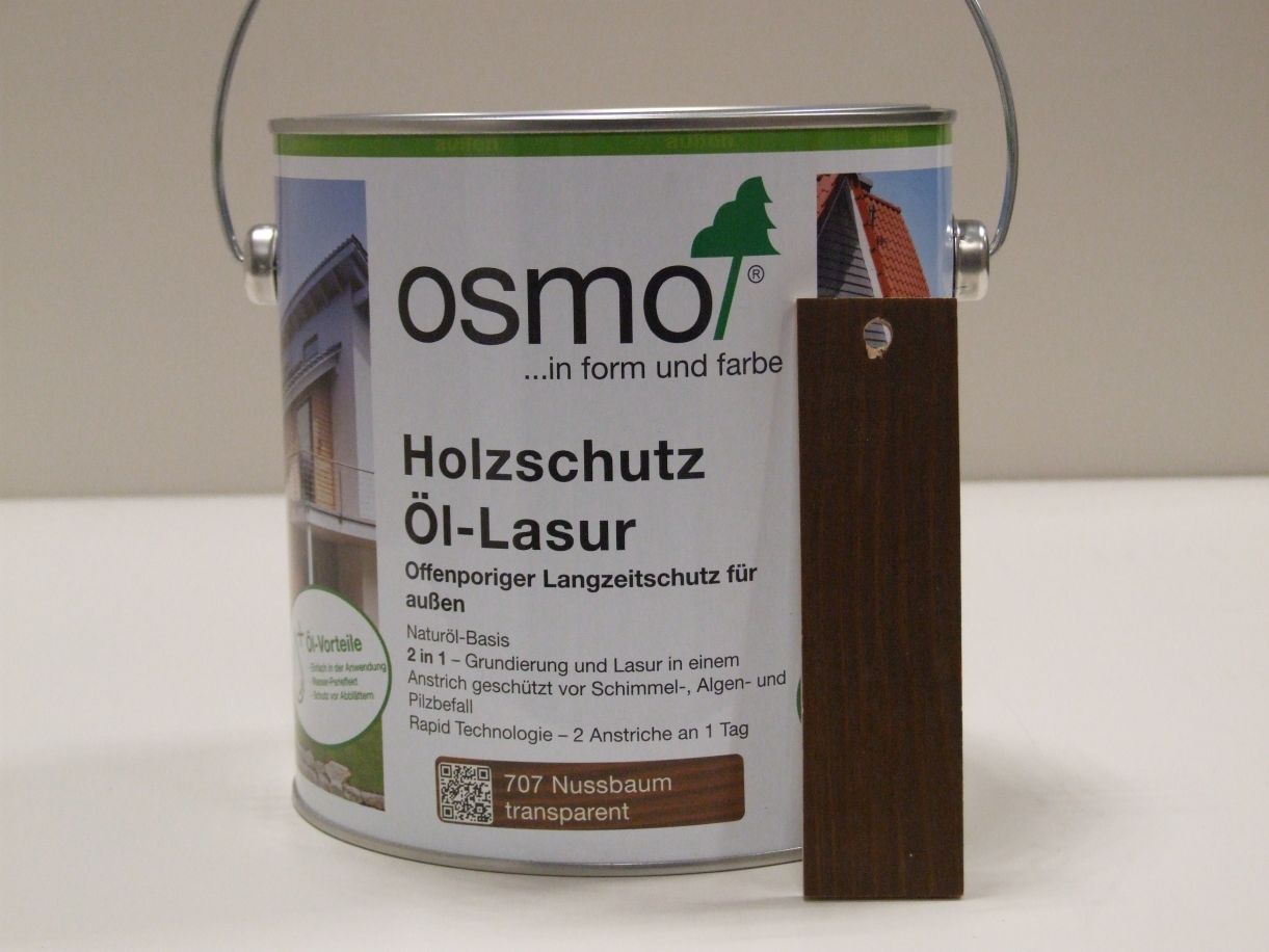 OSMO Holzschutz-Öl-Lasur Nußbaum 707, 

2,5 l; 12100011

