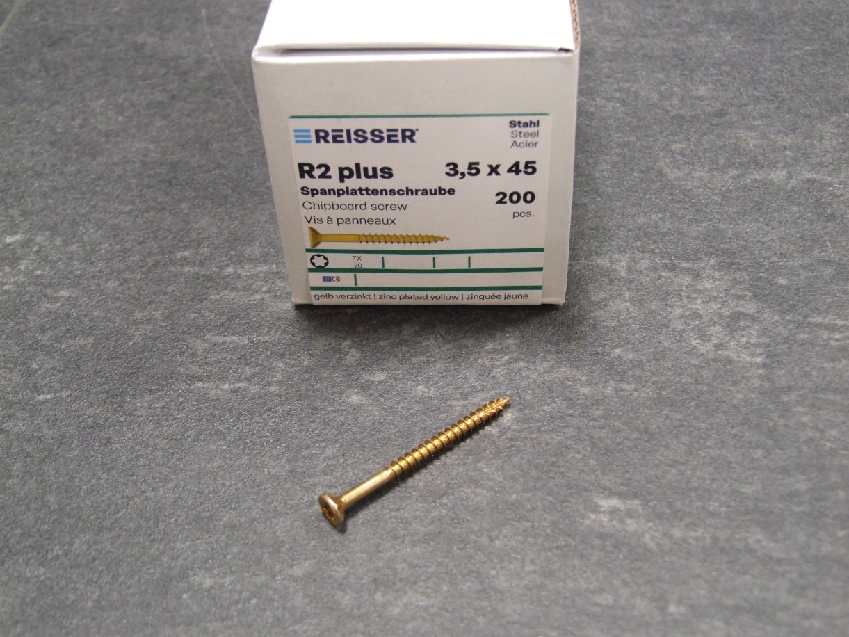 R2 plus Senkkopfschraube 3,5x45 mm, TG

TX 20, gelbverz., 200 St. Kleinpaket, 389457 

