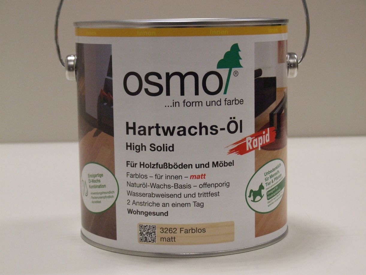 OSMO Hartwachs-Öl Rapid farblos 

matt 3262; 2,5 l; 10300098

