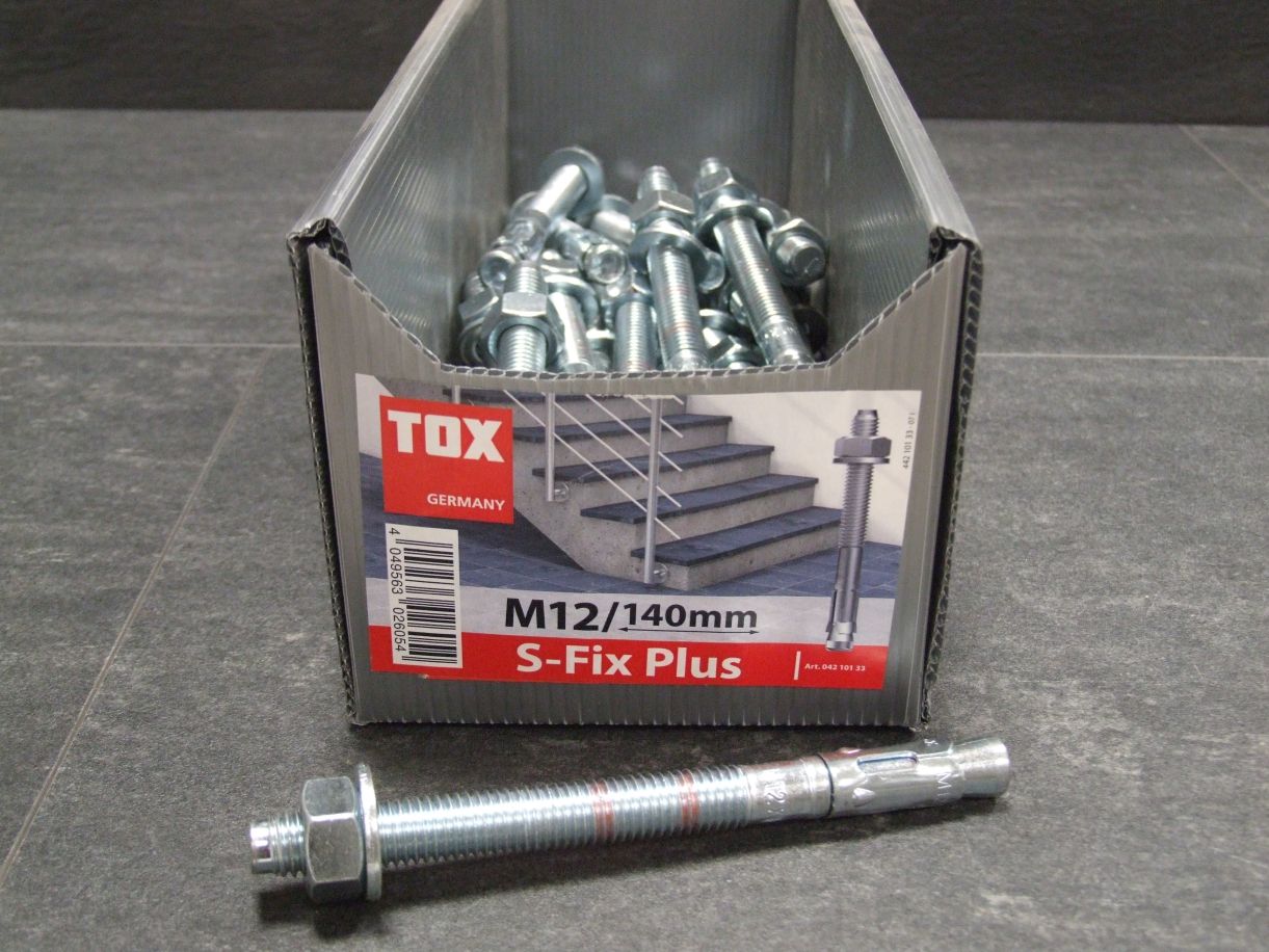 TOX Bolzenanker S-FIX Plus, 

M12x140/48+63 KT, 04210133

