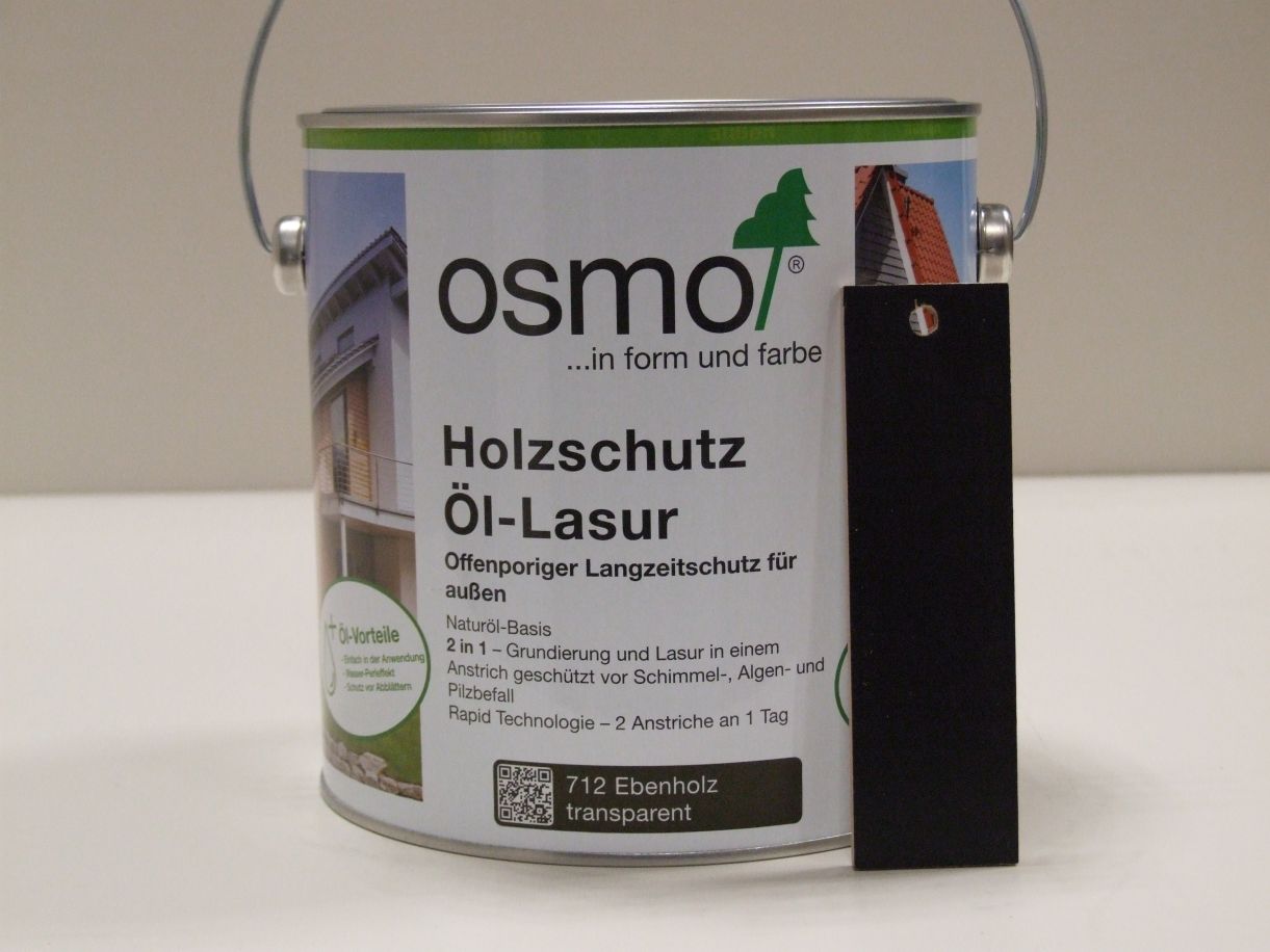 OSMO Holzschutz-ÖL-Lasur Ebenholz 712, 

2,5 l; 12100018

