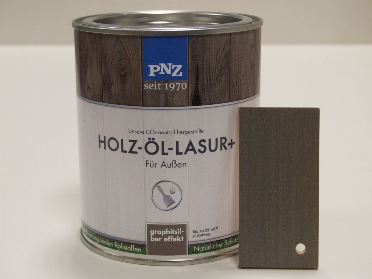 PNZ Holz-Öl-Lasur plus 

graphitsilber effekt, 0,75 l; 55260

