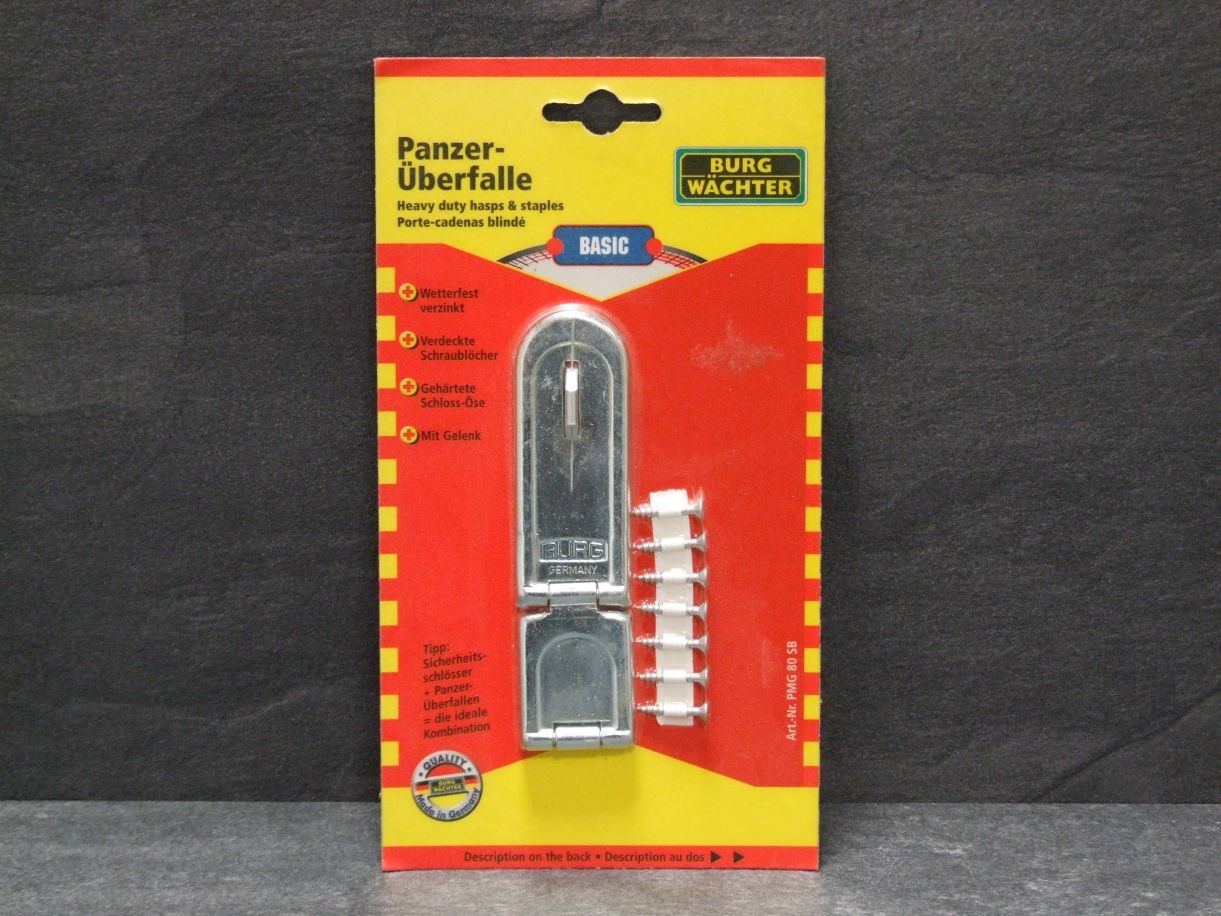 Überfalle PMG 80, 120x31 mm, verzinkt, 

17.91.015.8	Abverkauf / Sonderpreis

