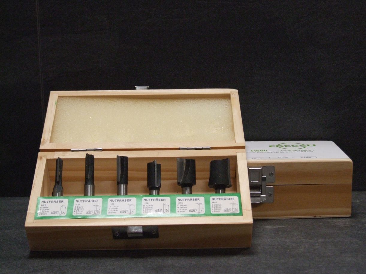HW Nutfräsersatz für Handoberfräse 

6-teilig H600; 5480600

