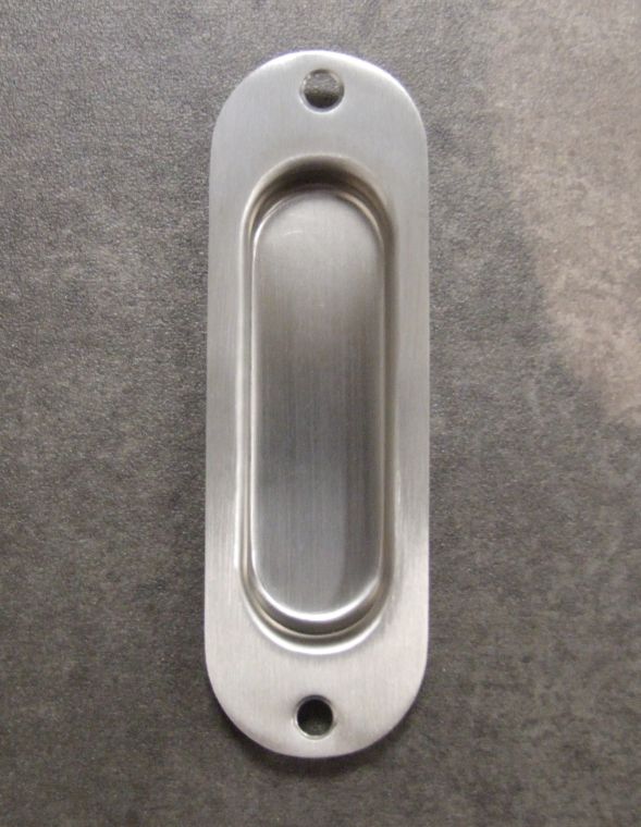 Muschelgriff 125x38 mm oval, Edelstahl sat., 

sichtbar verschraubt, 48.04.0620

