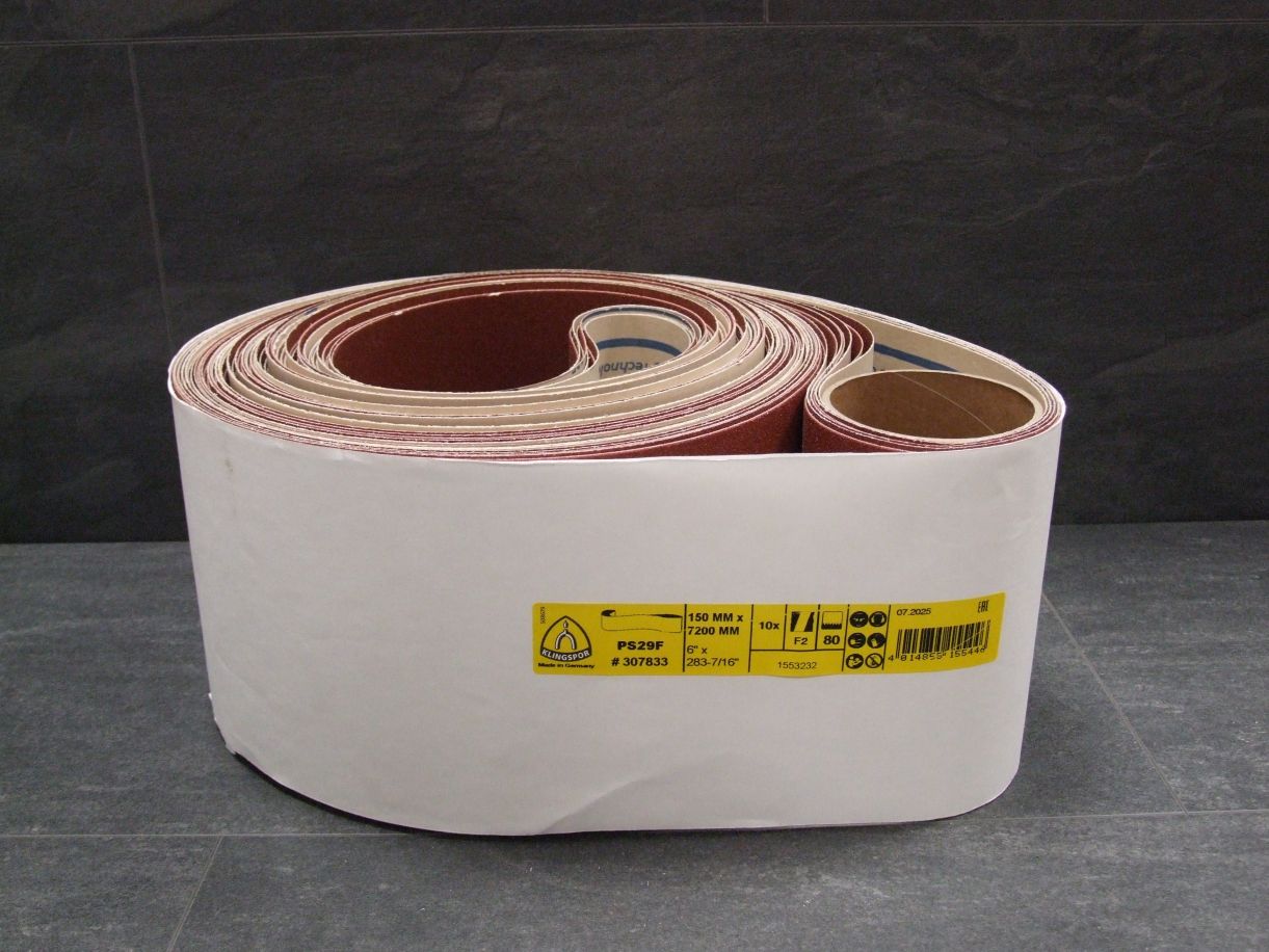 Schleifband 150x7200 mm, 

PS 29F, K 80, 307833

