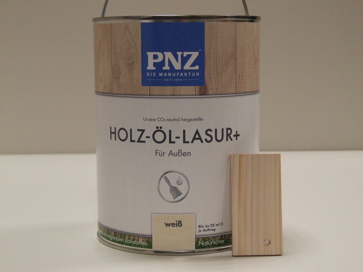 PNZ Holz-Öl-Lasur plus weiß, 2,5 l; 55215

