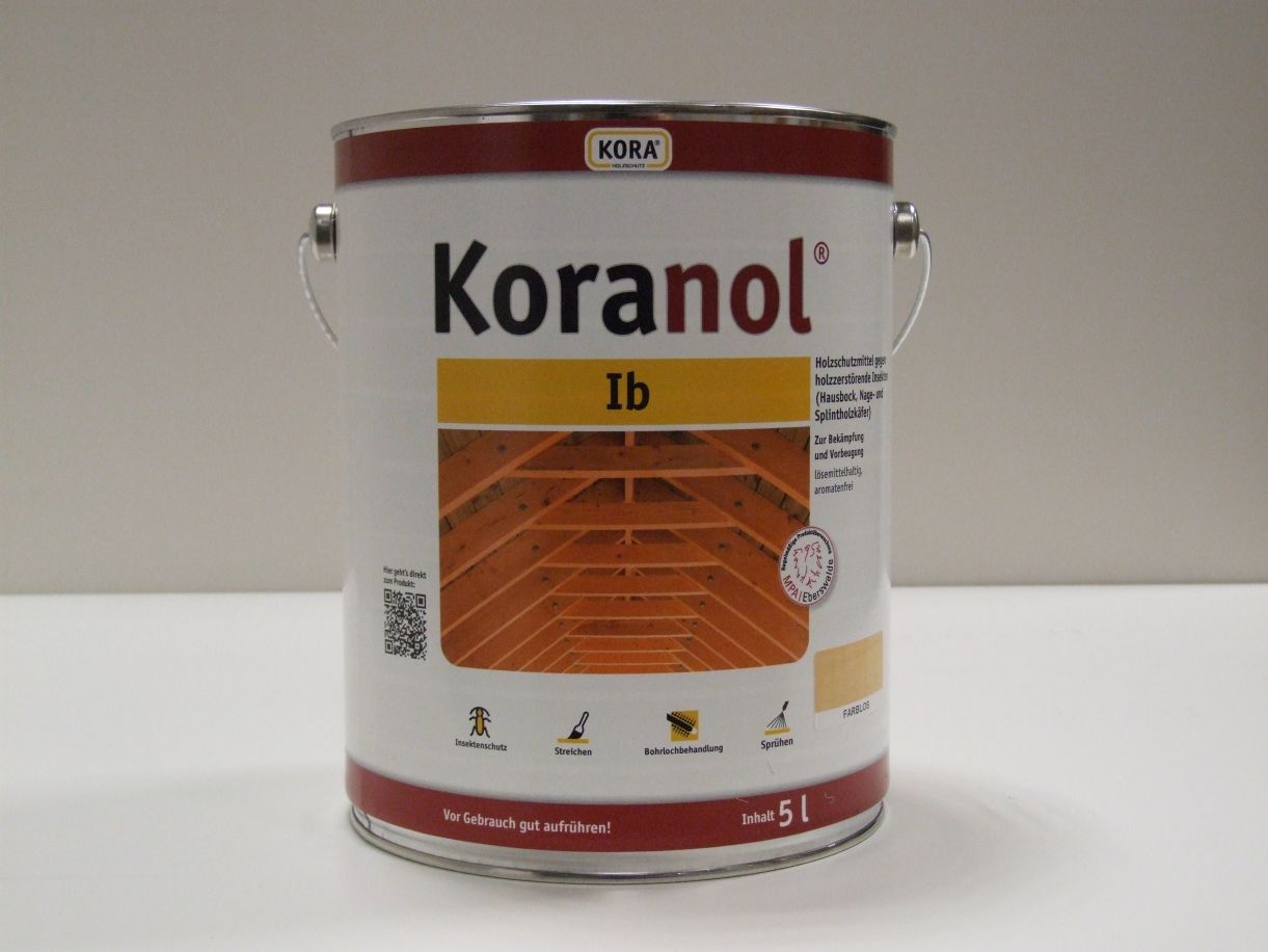 KORA Koranol Ib Holzschutzmittel farblos, 5 l

zur Bekämpfung von holzzerstörenden Insekten

