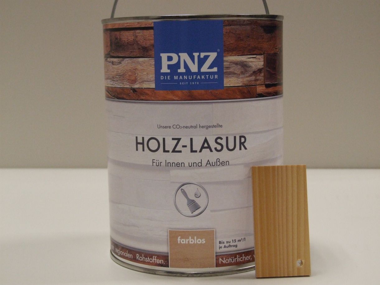 PNZ Holz-Lasur farblos, 2,5 l; 

wasserbasierend, für innen und außen, 10091

