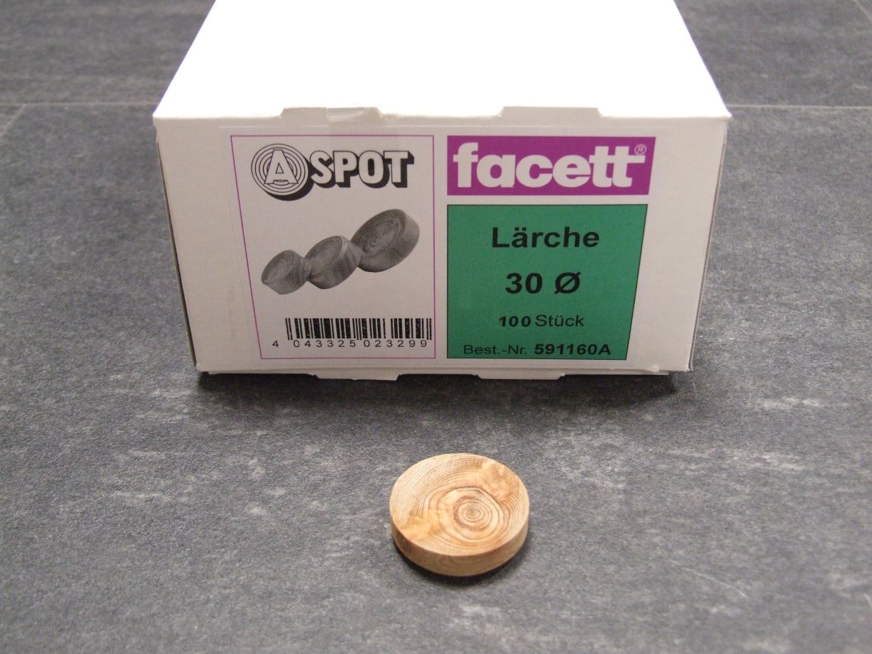 Aspot Naturäste Ø30 mm, Lärche, 

VE= 100 Stück, 591160

