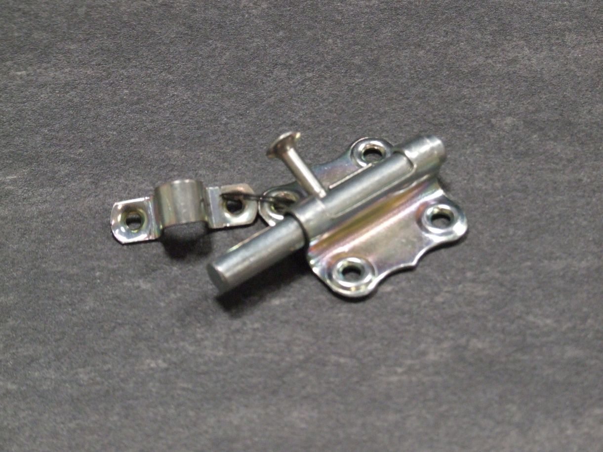 Grendelriegel mit Knopfgriff 39x38x65 mm, 

mit Schlaufe, verzinkt, 123369

