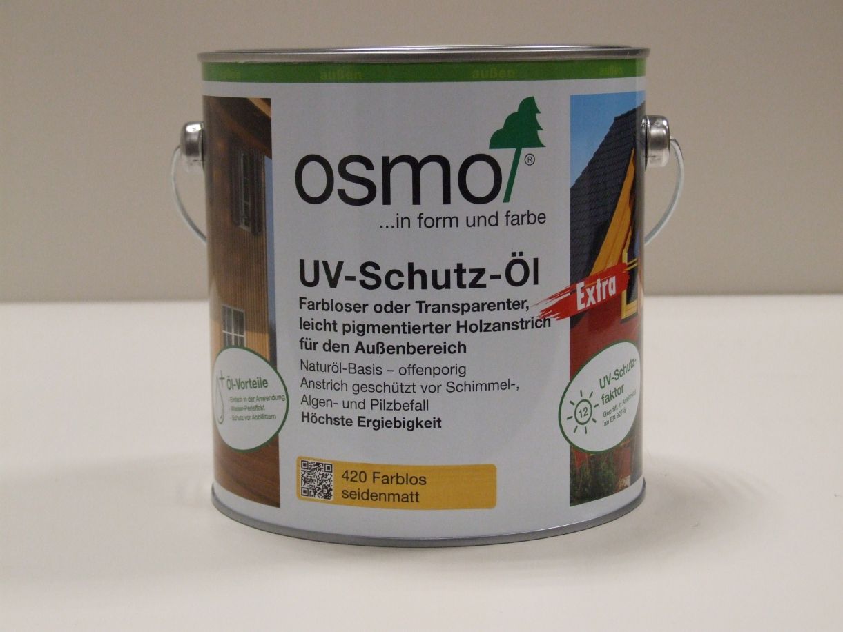 OSMO UV-Schutz-Öl 420 farblos,

wirkstoffhaltig, 2,5 l; 11600027

